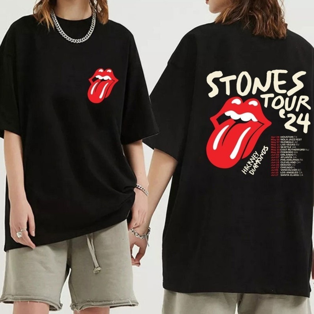 2 Sided Hackney Diamonds Tour Shirt, R.Stones Band Fan Shirt, Gift For Fan